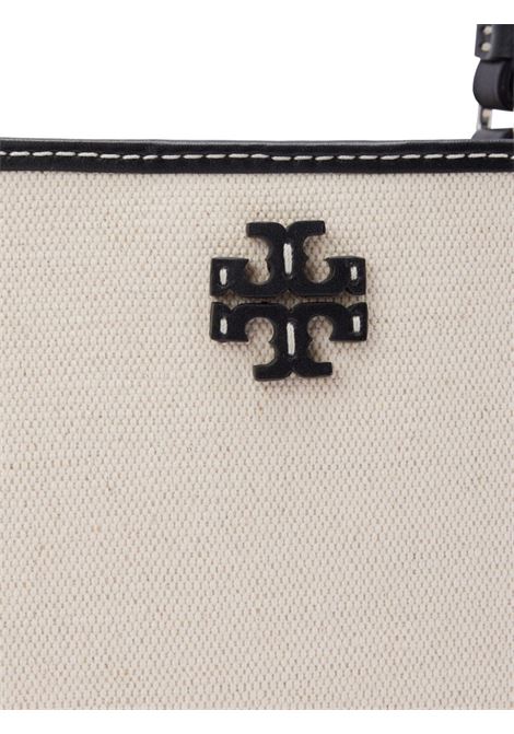 White and black small McGraw canvas bucket bag Tory Burch - women TORY BURCH | 158502254