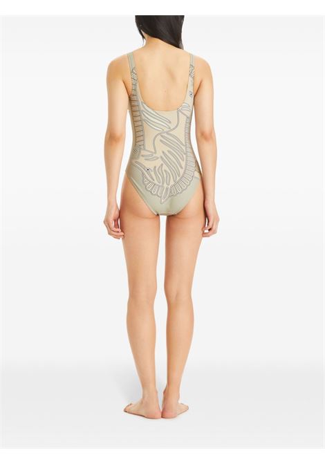 Grey Printed Clip swimsuit Tory Burch - women TORY BURCH | 159140252