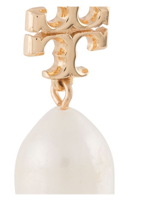 White logo pearl drop earrings - women TORY BURCH | 65156709