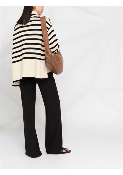 Beige striped roll neck jumper Toteme - women  TOTEME | 212562758876