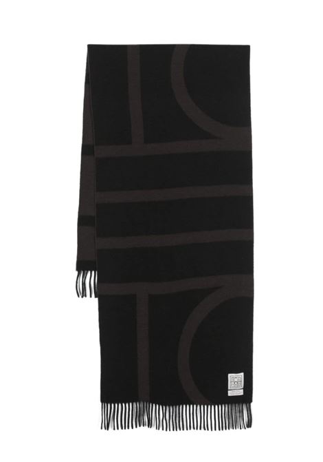 Grey Monogram jacquard scarf Toteme - women 