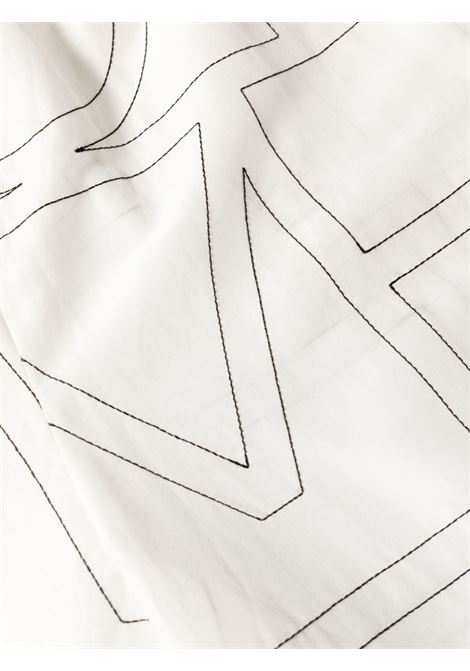 White monogram silk straight-leg trousers Toteme - women TOTEME | 243WRB1092FB0239200