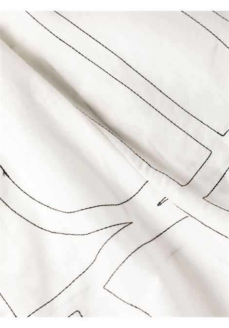 Shorts con monogramma in bianco Toteme - donna TOTEME | 243WRB1141FB0239200