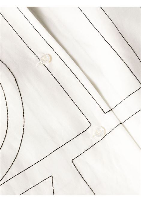 Camicia con monogramma in bianco Toteme - donna TOTEME | 243WRT976FB0239200