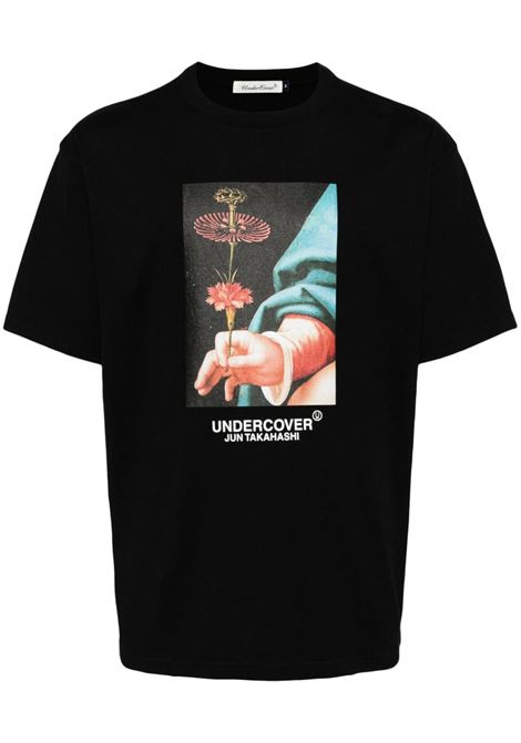 Black graphic-print T-shirt Undercover - men UNDERCOVER | T-shirt | UC2D3803BLK