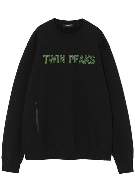 Black embroidered Twin Peaks sweatshirt Undercover - men UNDERCOVER | Sweatshirts | UC2D48021BLK