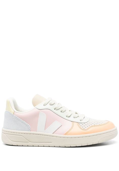 Sneakers V-10 in bianco e rosa - VEJA donna