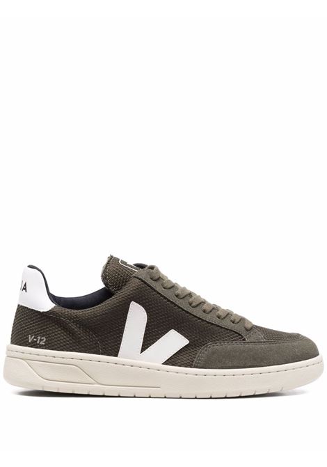 Green V-12 lace-up sneakers Veja - men VEJA | Sneakers | XD0102820BOLVWHT