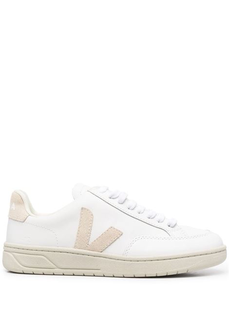 White and beige v-12 low-top sneakers  - women