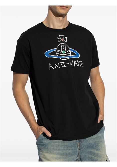 T-shirt con stampa in nero Vivienne Westwood - unisex VIVIENNE WESTWOOD | 3G010021J001MN401