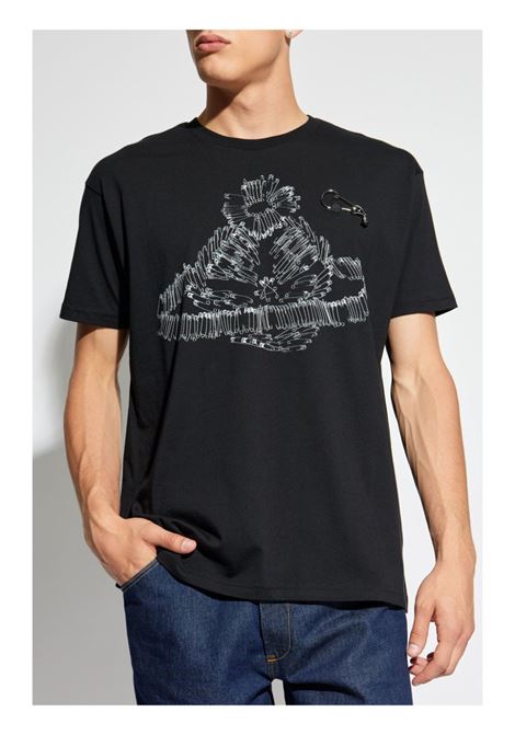 T-shirt con applicazione in nero di Vivienne Westwood - uomo VIVIENNE WESTWOOD | 3G010029J001MN401