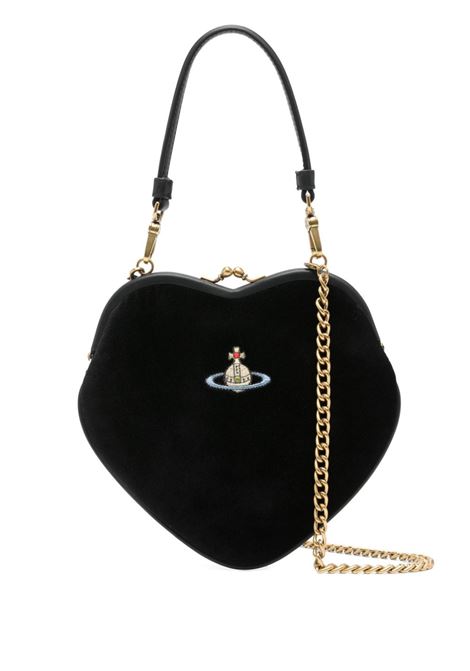 Borsa a mano Belle heart in nero Vivienne Westwood - donna