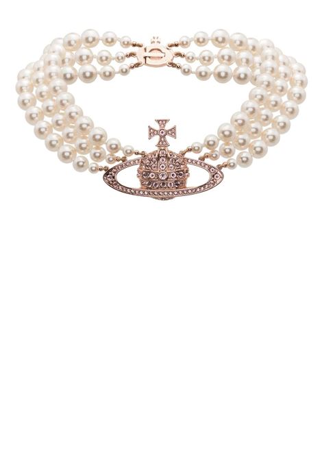 Choker Messaline Orb in rosa - VIVIENNE WESTWOOD donna