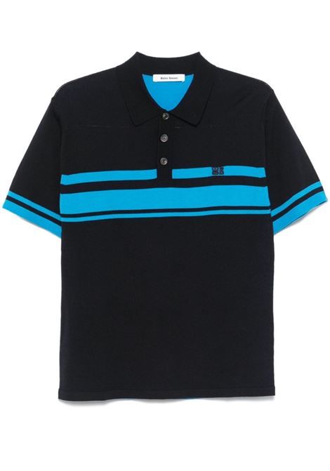 Navy blue Dawn polo shirt Wales bonner - men WALES BONNER | Polo | MA24KN32WO09500