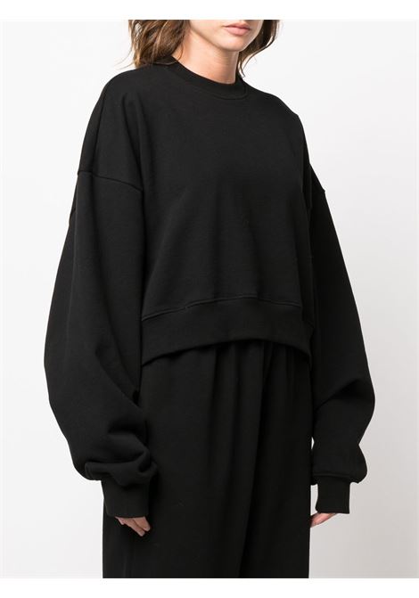 Felpa oversize nero- WARDROBE donna WARDROBE.NYC | Top | W1040R09BLK