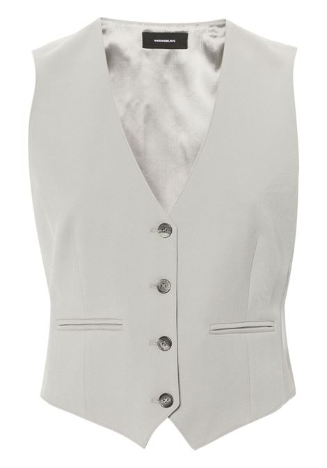 Gilet con bottoni in grigio di Wardrobe.nyc - donna WARDROBE.NYC | Giacche | W1055R12CMNT