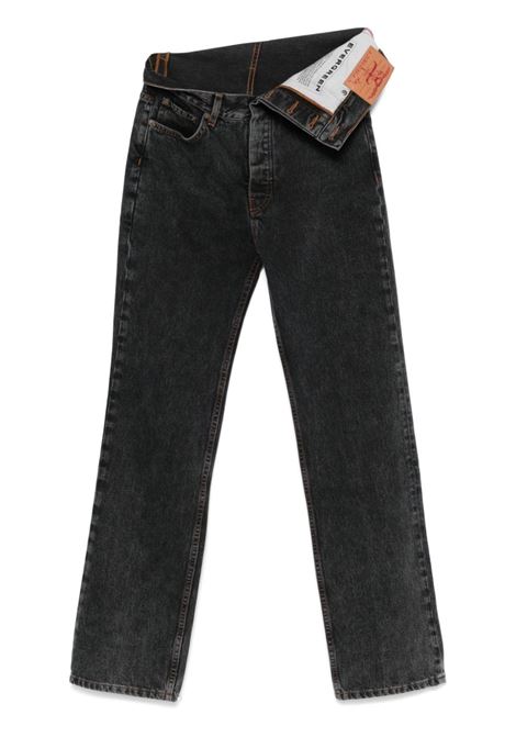 Jeans asimmetrici in nero Y/project - unisex Y/PROJECT | Jeans | 107PA005BLK