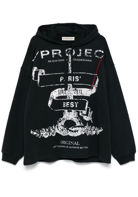 Black Paris' Best hooded sweatshirt Y/project - unisex Y/PROJECT | Sweatshirts | 204SH002BLK