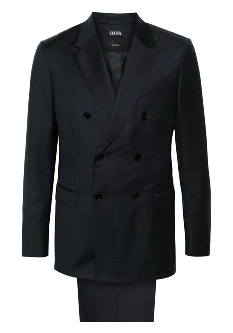 Blue double-breasted suit Zegna - men