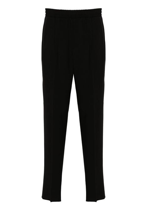 Black tapered-leg trousers Zegna - men