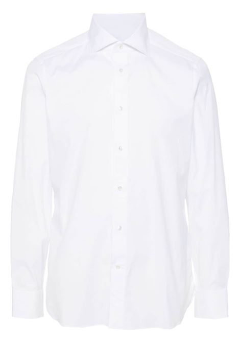 Camicia in popeline in bianco Zegna - uomo ZEGNA | Camicie | 9MS0BA804100A8100