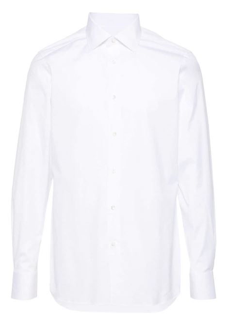 Camicia in popeline in bianco Zegna - uomo ZEGNA | Camicie | 9MS0JI804100A8100