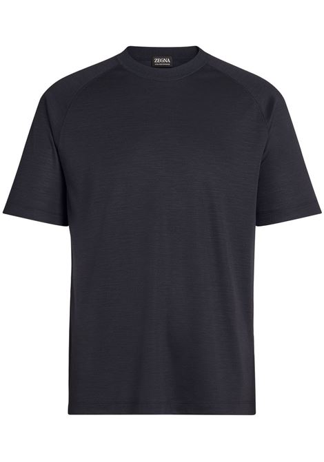 T-shirt con maniche corte in blu - ZEGNA  - uomo