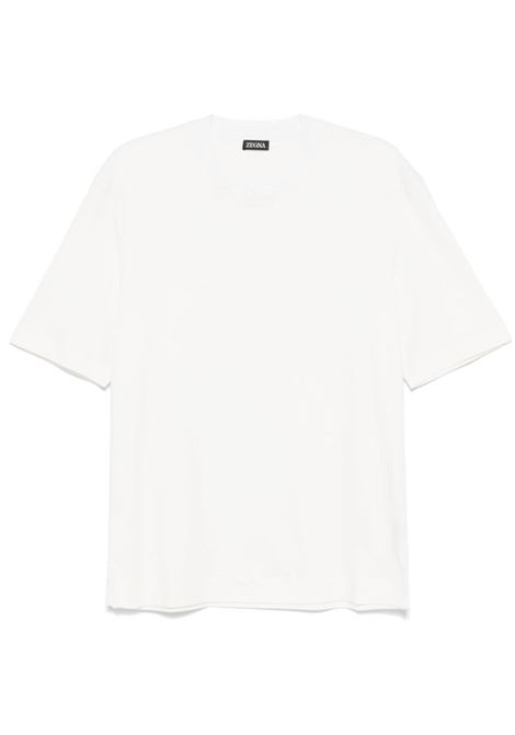 White crew-neck T-shirt Zegna - men ZEGNA | T-shirt | UE366A8E734N01