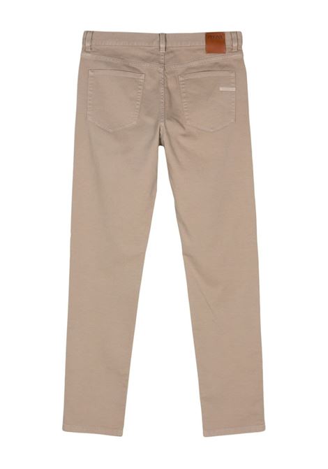 Pantaloni con applicazione in marrone Zegna - uomo ZEGNA | UEI45A8CITYXN02