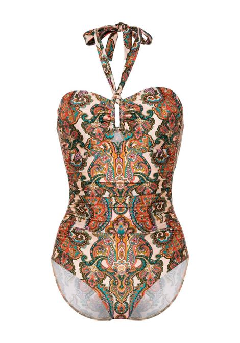 Multicolored Ottie paisley-print swimsuit zimmermann - women