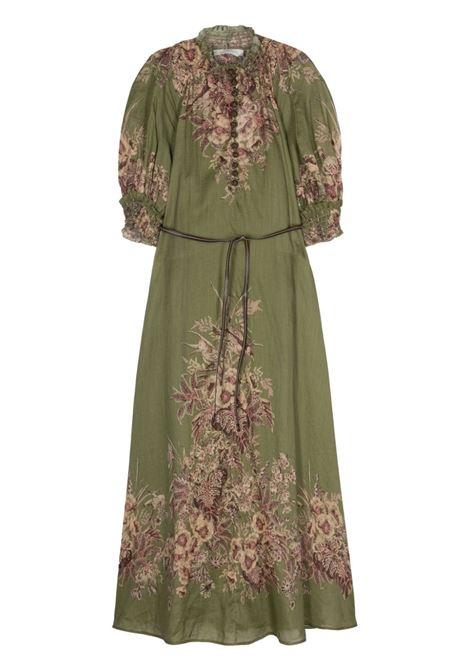 Green and rose Ottie Swing maxi dress Zimmermann - women  ZIMMERMANN | 1025DSS242KHF