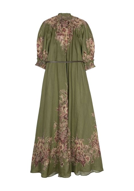 Green and rose Ottie Swing maxi dress Zimmermann - women  ZIMMERMANN | 1025DSS242KHF