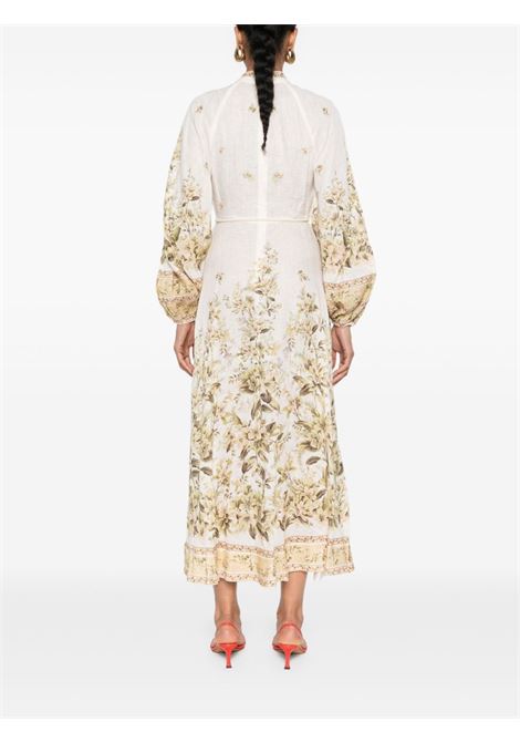 White floral midi dress ZIMMERMANN - women ZIMMERMANN | 1084DSS245STFLO