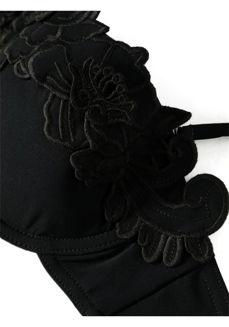 Black Halliday floral-appliqu? bikini top Zimmermann - women ZIMMERMANN | 1100WS241TNOR