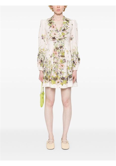 Multicolored halliday plunge floral-print dress zimmermann - women ZIMMERMANN | 1152DSS241CMFL