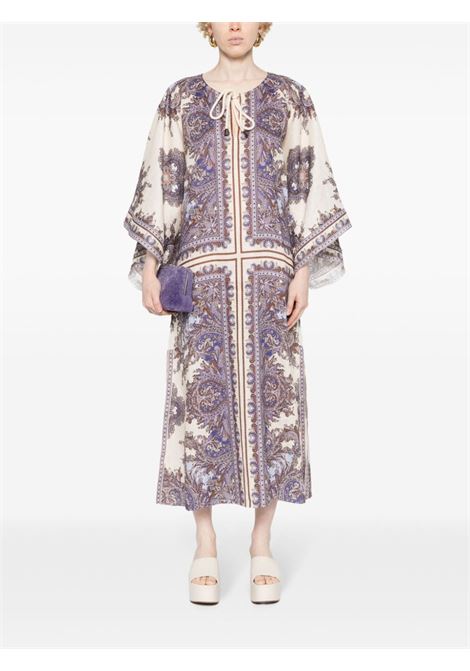 Caftano Ottie con stampa paisley in lino multicolore Zimmermann - donna ZIMMERMANN | 1210DSS242PPSLY