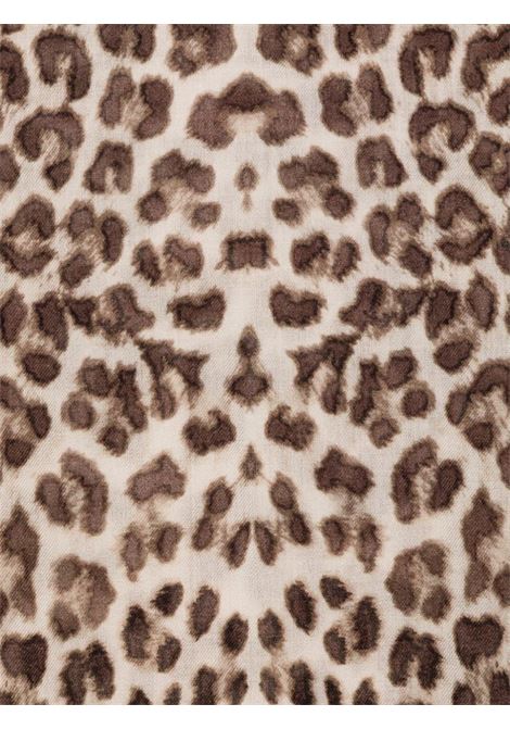 Sciarpa con stampa animalier in marrone Zimmermann - donna ZIMMERMANN | 1248XF24LEOCHOC