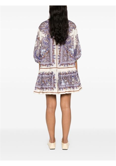 Abito corto Ottie con stampa paisley in lino multicolore Zimmermann - donna ZIMMERMANN | 1293DSS242PPSLY