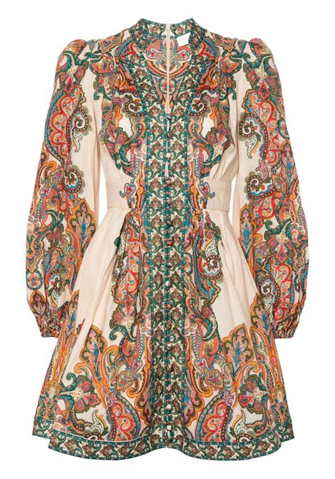 Multicolor Ottie paisley-print mini dress Zimmermann - women ZIMMERMANN | Dresses | 7043DSS242MPAI