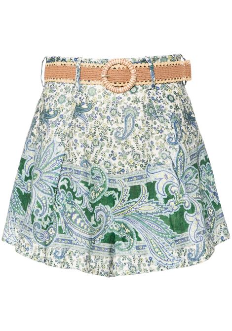 Green Ottie paisley-print shorts Zimmermann - women