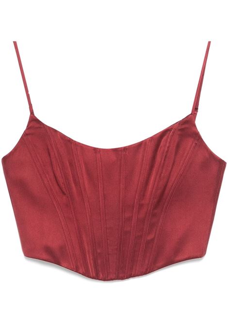 Burgundy silk corset top Zimmermann - women ZIMMERMANN | Top | 8457TF24RBUR