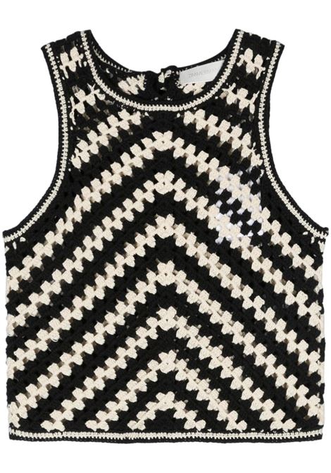 Black and white Halliday crochet tank top Zimmermann - women