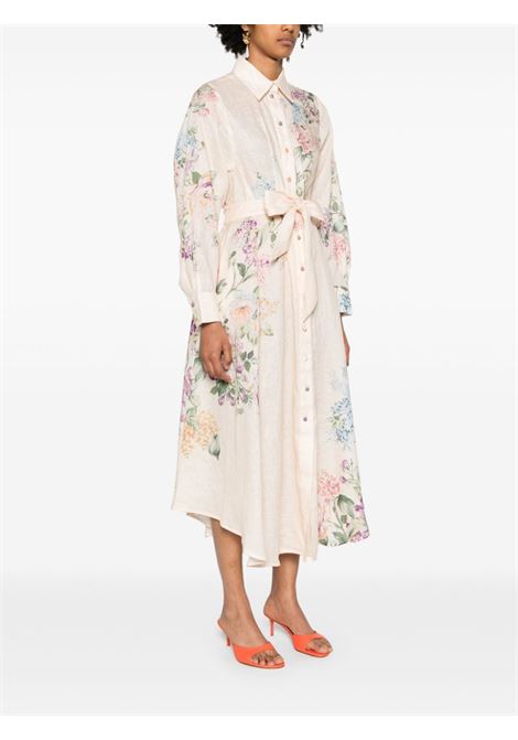 Beige Halliday floral-print shirtdress Zimmermann - women ZIMMERMANN | 9856DSS241CWFL