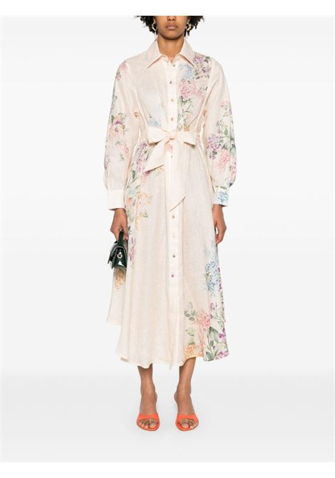 Beige Halliday floral-print shirtdress Zimmermann - women ZIMMERMANN | 9856DSS241CWFL