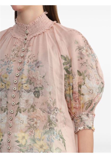 Multicolored Waverly floral-print ramie shirt Zimmermann - women ZIMMERMANN | 9920TSS243PIF