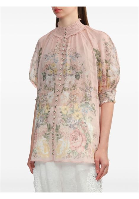 Multicolored Waverly floral-print ramie shirt Zimmermann - women ZIMMERMANN | 9920TSS243PIF
