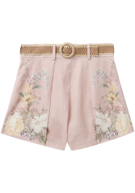 Multicolored Waverly floral-print linen shorts Zimmermann - women