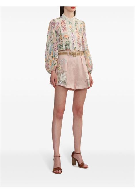 Multicolored Waverly floral-print linen shorts Zimmermann - women ZIMMERMANN | 9921ASS243PIF
