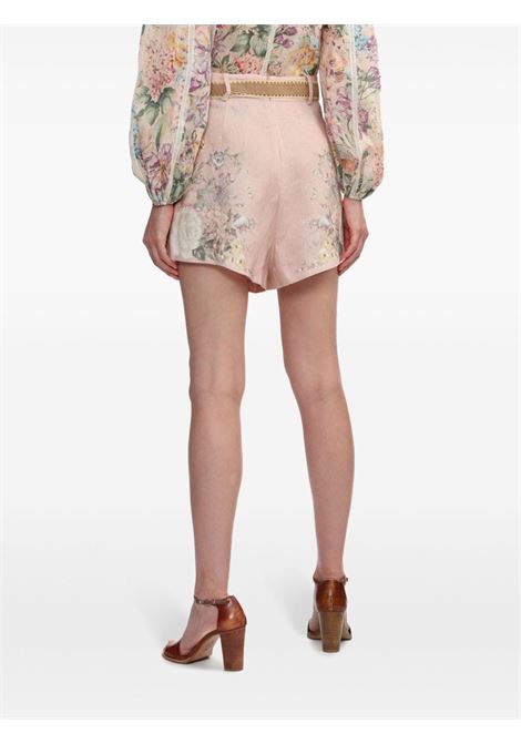 Multicolored Waverly floral-print linen shorts Zimmermann - women ZIMMERMANN | 9921ASS243PIF