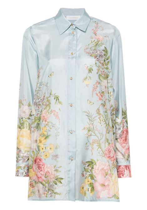 Light blue Waverly floral-print shirt Zimmermann - women ZIMMERMANN | 9923TSS243BUF